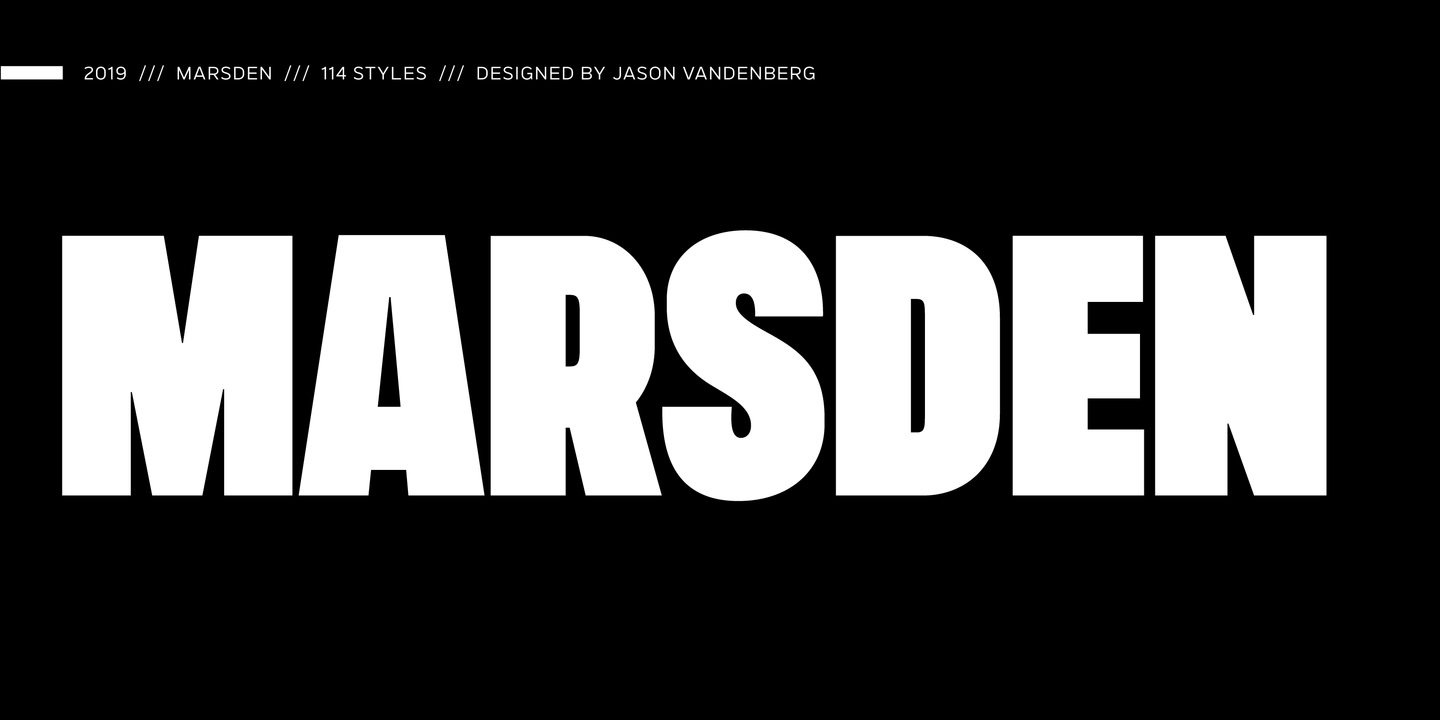 Marsden Compressed Compressed Regular Font preview